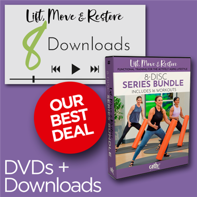 Cathe Friedrich's  Lift Move & Restore workout DVD and download series