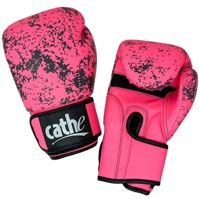 Cathe neon pink 12 oz boxing gloves