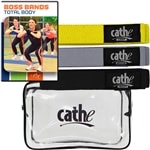 Cathe Extra Long Fabric Cloth Boss Bands For Taller People + DVD