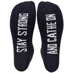 Cathe Says Training Sock - Stay Strong And Cathe On - black - medium