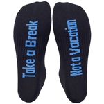 Cathe Says Training Sock - Take A Break Not A Vacation - black - medium