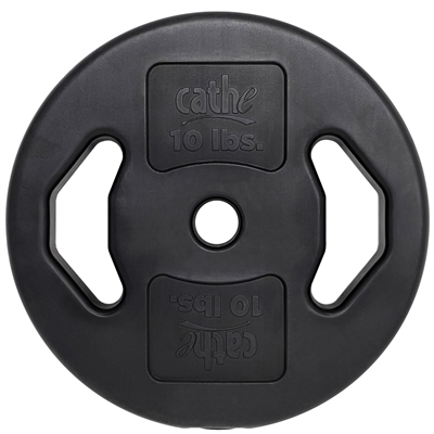 Cathe STS Barbell Black Ten Pound Vinyl Weight Plates