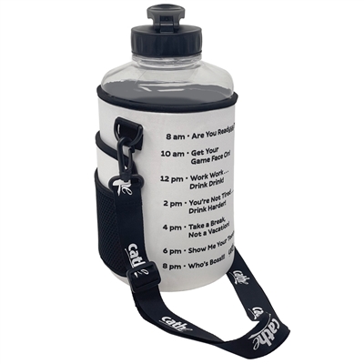 Cathe Half Gallon Motivational Water Bottle with Insulated Carry Sleeve