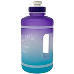 Cathe Half Gallon Motivational Water Bottle - Purple/Teal