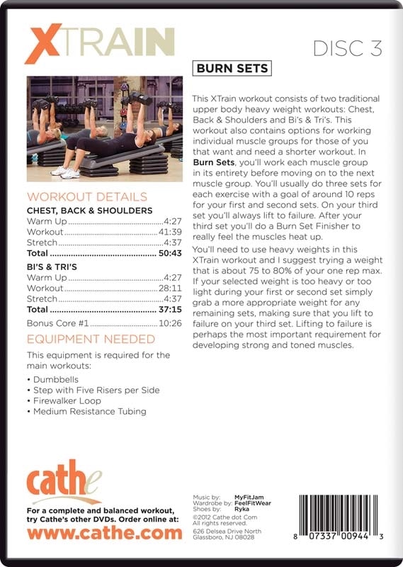Cathe Friedrich Xtrain Burn Sets Upper Body Strength Training
