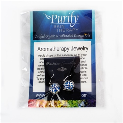 Aromatherapy Jewelry Swirl Earrings | Jewelry for Essential Oils by Purify Skin Therapy
