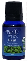 USDA Certified Organic Basil Essential Oil | 100% Pure Premium Grade | Purify Skin Therapy