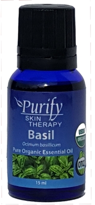 USDA Certified Organic Basil Essential Oil | 100% Pure Premium Grade | Purify Skin Therapy