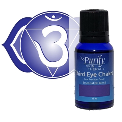 Chakra Third Eye Essential Oil Blend | Certified Pure Organic Essential Oil Blend | Purify Skin Therapy