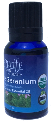 Certified Pure Premium Grade Geranium Essential Oil | USDA Certified | Purify Skin Therapy