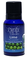 Certified Organic & Wildcrafted Premium Lime Essential Oil by Purify Skin Therapy