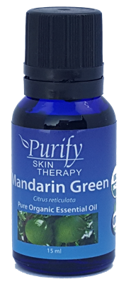 Certified Organic & Wildcrafted Premium Green Mandarin Essential Oil by Purify Skin Therapy