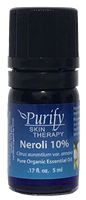 Certified Organic & Wildcrafted Premium Neroli 10% Essential Oil by Purify Skin Therapy