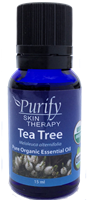 100% Pure Premium Grade, USDA Certified Organic Tea Tree Essential Oil by Purify Skin Therapy, Melaleuca, Melaleuca alternifolia