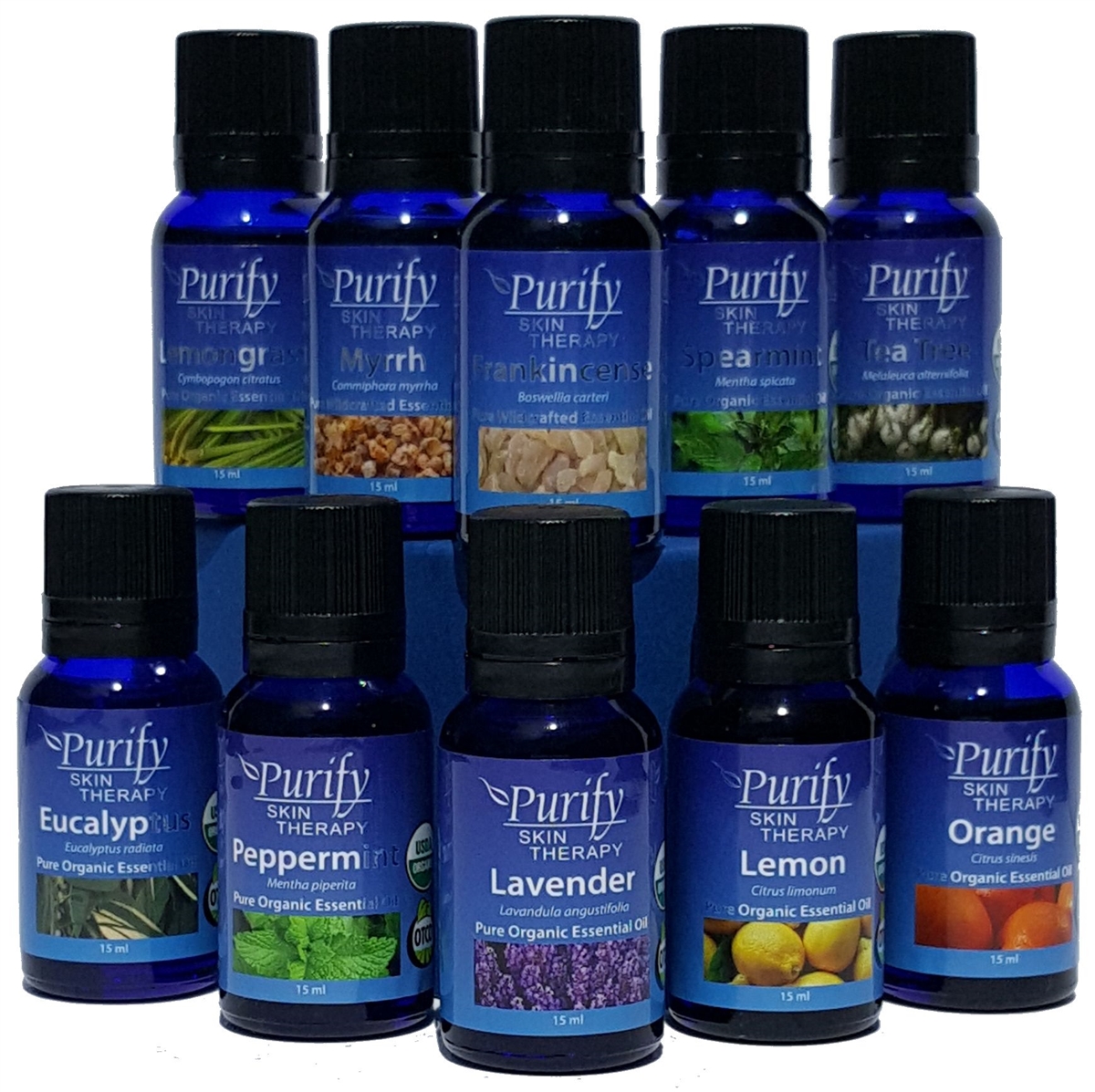 Plant Therapy Top 6 Organic Essential Oil Set - Lavender, Peppermint,  Eucalyptus, Lemon, Tea Tree 100% Pure, USDA Organic, Natural Aromatherapy