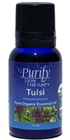 100% Pure Premium Grade, USDA Certified Organic Tulsi Essential Oil by Purify Skin Therapy