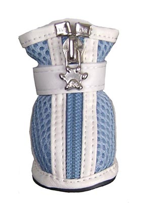 Summer Kixx Dog Boots by Barko Booties - Blue Protective Mesh and Faux  Leather