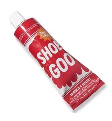 Shoegoo 3.7 Oz Clear Adhesive for Repairing and Rebuilding Worn Shoes