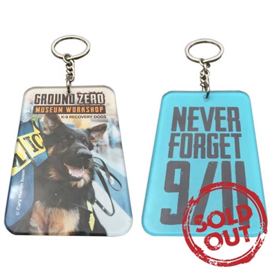 9/11 Museum Shop K-9 Dog Keychains