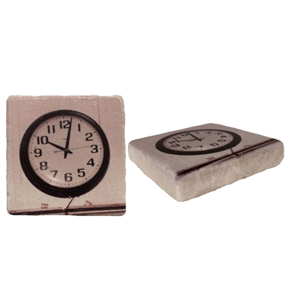 The Frozen Clock Italian Marble Magnet