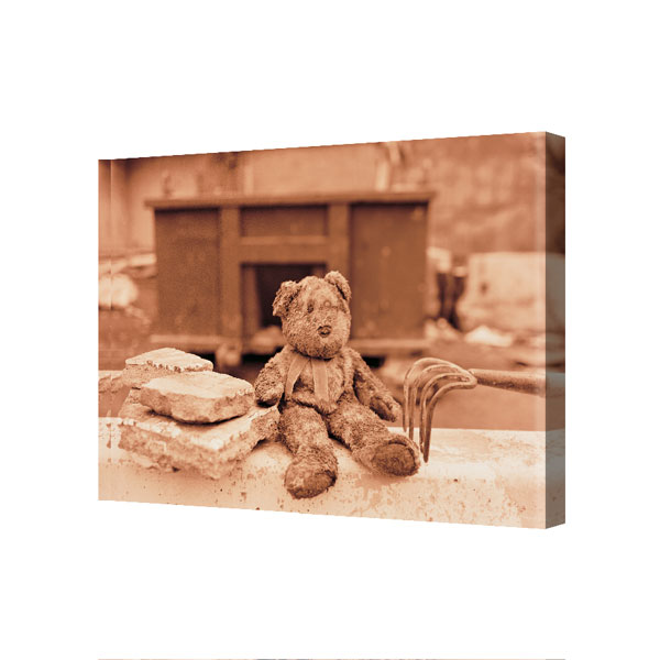 â€œThe Muddy Teddy Bearâ€ Canvas 24 in. x 36 in.