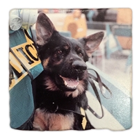 NYPD Police Dog Italian Marble Coaster Set