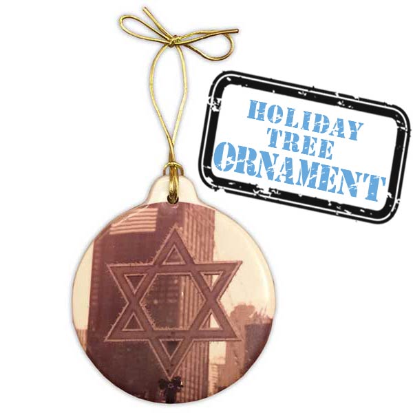 Chanukah Tree Ornament Marble Coaster Set