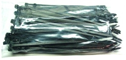 Zip Ties - 8" Black Nylon (pack of 100)