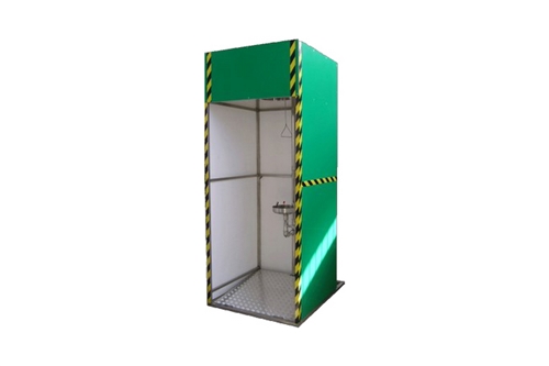 F- RTS105 - SAFETY SHOWER SYSTEM - ENCLOSED 3 SIDES - GALVANIZED / PAINTED STEEL