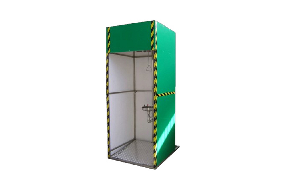 F- RTS99 - SAFETY SHOWER SYSTEM - ENCLOSED 3 SIDES - GALVANIZED / PAINTED STEEL - FREEZE PROTECTED