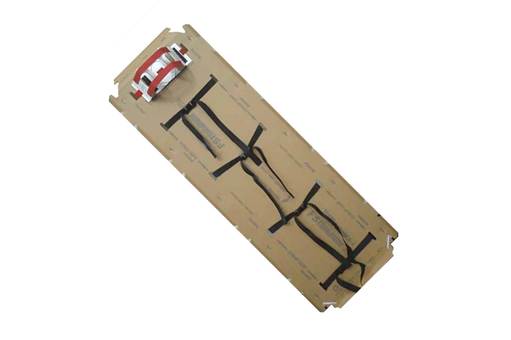 F-EM-10 - TRANSPORTERÂ® FLUID RESISTANT DISPOSABLE ADULT BACKBOARDS - 4 STRAPS / HEAD IMMOBILIZER / C-COLLAR - BOX OF 5