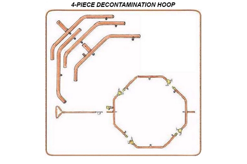 F-EM-183 - HAZMAT DECON SPRAY HOOP - 4 PIECE