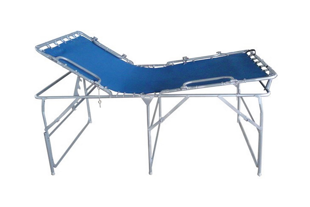 F-EM750A-HBSR100 - PREMIUM PORTABLE FIELD HOSPITAL BED / COT WITH FR MATTRESS & IV POLE