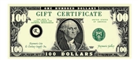 Gift Certificate $100 Gift Card for Use on Any of our Products or Services