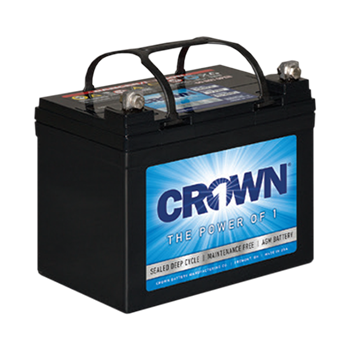 Crown 12CRV33 33Ah 12VDC Maintenance Free AGM Battery