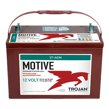 Trojan Motive 27-AGM 89Ah 12VDC Group 27 Deep-Cycle AGM Battery