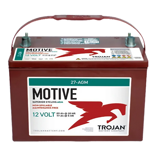 Trojan Motive 27-AGM 89Ah 12VDC Group 27 Deep-Cycle AGM Battery