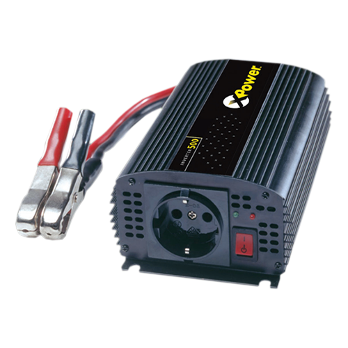 Xantrex XPower 851-0512R 500Watt 12VDC 230VAC Modified Sine Wave Inverter w/ Schuko Outlet, DC Cable Clamps & Hardwire
