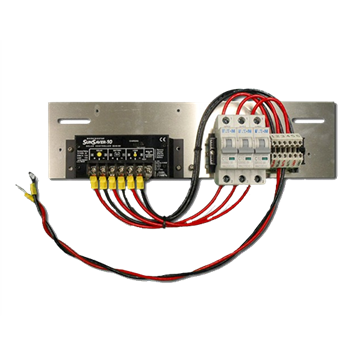 Ameresco Solar ASSEM-SS-10-12V Pre-wired Universal Backplate Assembly w/ Morningstar SunSaver 10A 12VDC PWM Charge Controller