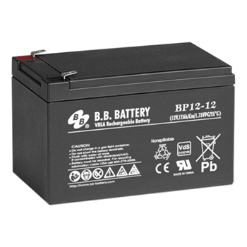 B.B. Battery BP Series BP12-12 12Ah 12VDC VRLA Rechargeable AGM Battery
