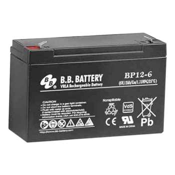 B.B. Battery BP Series BP12-6 12Ah 6VDC VRLA Rechargeable AGM Battery