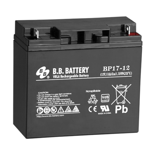 B.B. Battery BP Series BP17-12 17Ah 12VDC VRLA Rechargeable AGM Battery