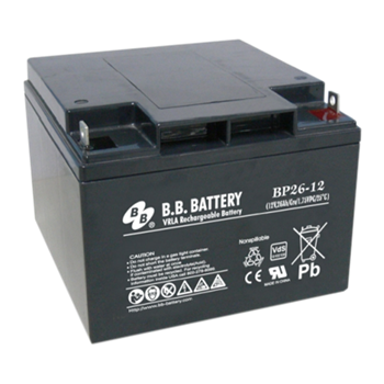 B.B. Battery BP Series BP26-12 26Ah 12VDC VRLA Rechargeable AGM Battery