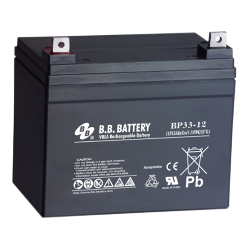 B.B. Battery BP Series BP33-12 33Ah 12VDC VRLA Rechargeable AGM