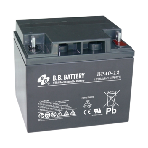 B.B. Battery BP Series BP40-12 40Ah 12VDC VRLA Rechargeable AGM Battery