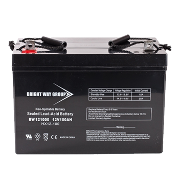 Bright Way Group BW-121000-DT-Group27 100Ah 12VDC AGM Sealed Lead Acid Battery