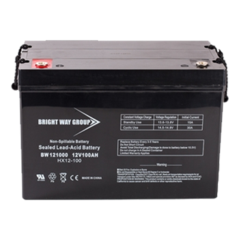 Bright Way Group BW-121000-IT-Group27 100Ah 12VDC AGM Sealed Lead Acid Battery