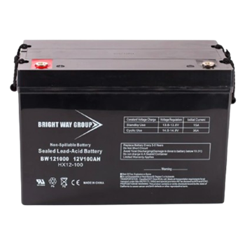 Bright Way Group BW-121000-NB 100Ah 12VDC AGM Sealed Lead Acid Battery