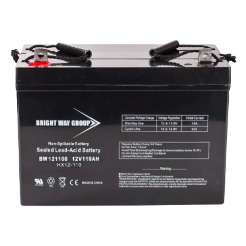 Bright Way Group BW-121100-NB 110Ah 12VDC AGM Sealed Lead Acid Battery