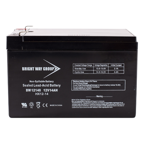 Bright Way Group BW-12140-F2 14Ah 12VDC AGM Sealed Lead Acid Battery
